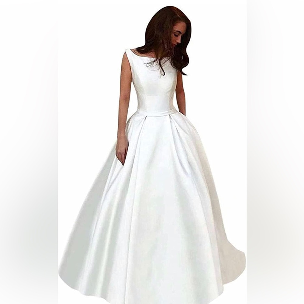 NWT Floor length White A-Line Cotillion Dress